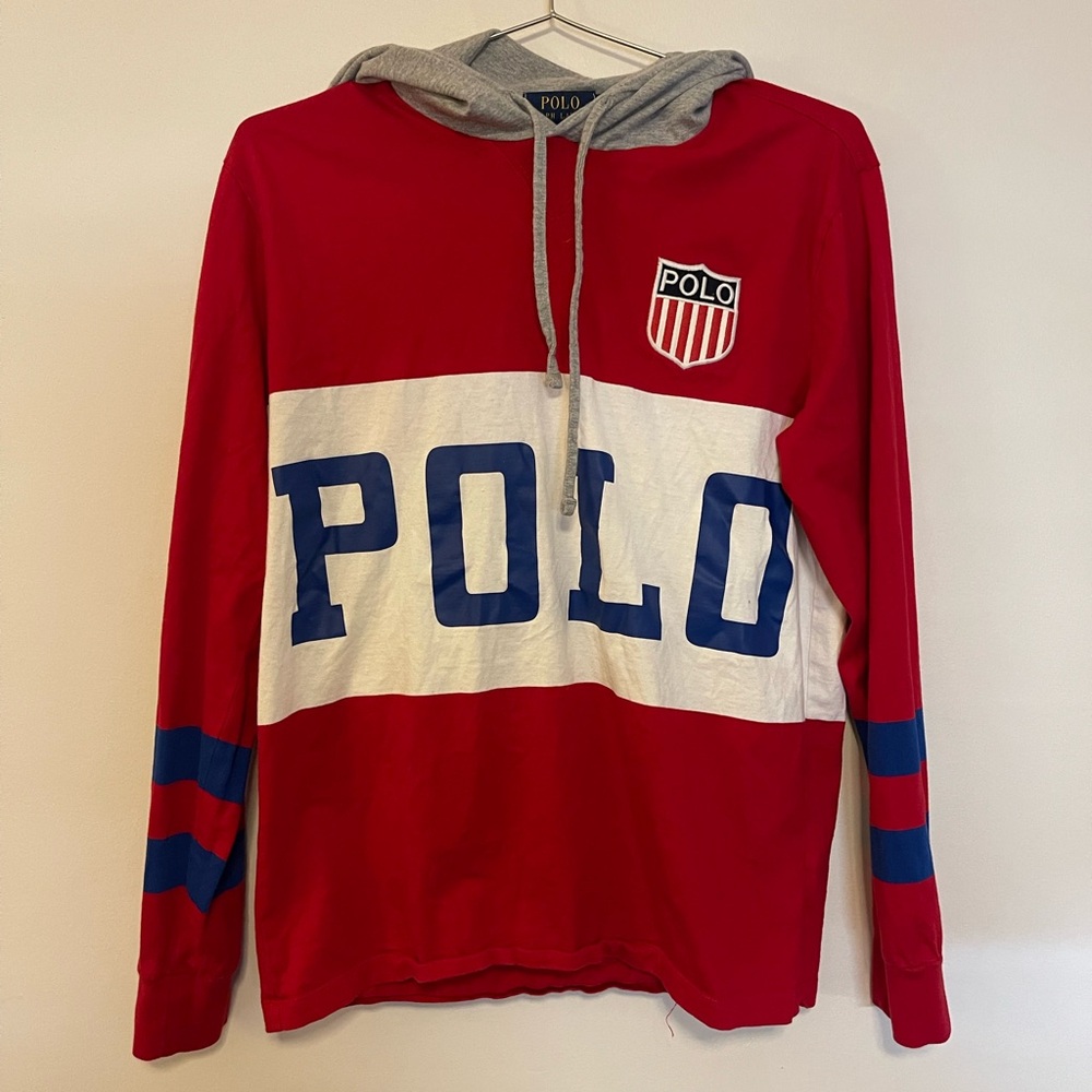 Polo Red and Blue Hoodie